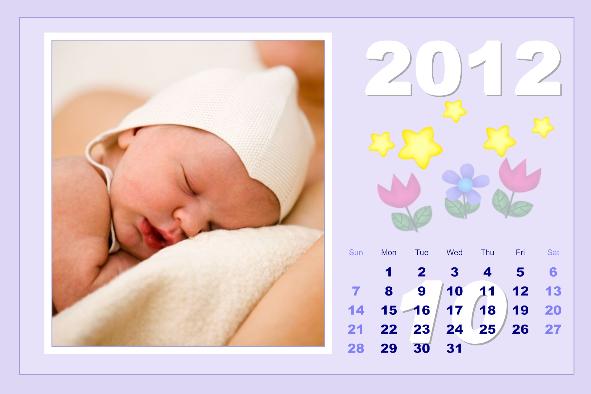 Baby & Kids photo templates Baby Calendar-3
